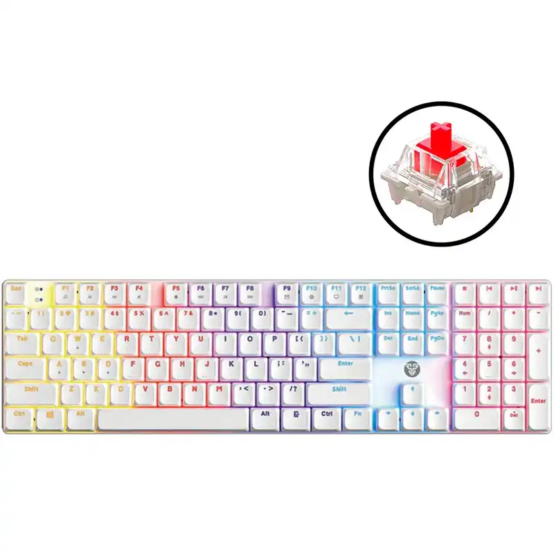 Teclado Fantech Atom AIR108 MK314 WH-WH (RD) Negro USB